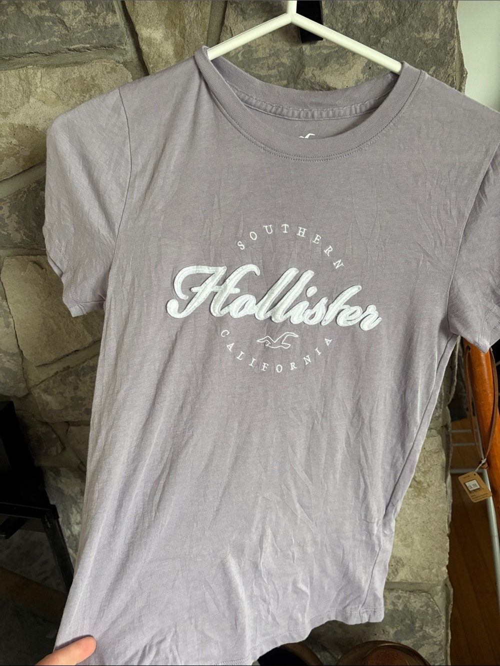 Vintage Hollister Lilac Logo Short Sleeve Tee
